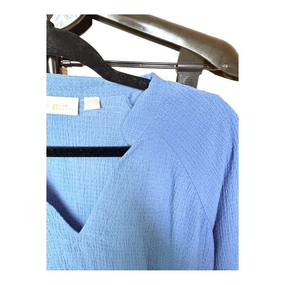 Belle by Kim Gravel Vibrant Blue Blouse - Picture 7 of 7